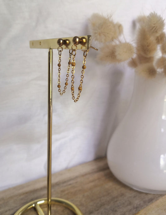 Simple HAPPINESS earrings