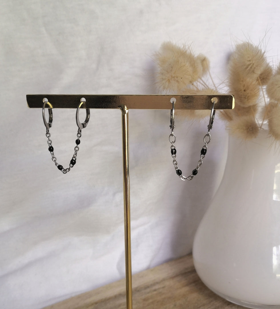 BONHEUR duo earrings